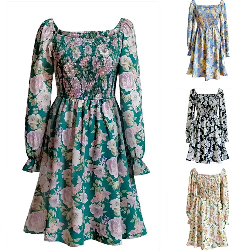 Elegant Floral Print Dresses Women Summer Dress 2022 New Boho Holiday Slash Neck Full Sleeve Puff Sleeve dresses for women
Elegant Floral Print Dresses Women Summer Dress 2022 New Boho Holiday Slash Neck Full Sleeve Puff Sleeve dresses for women