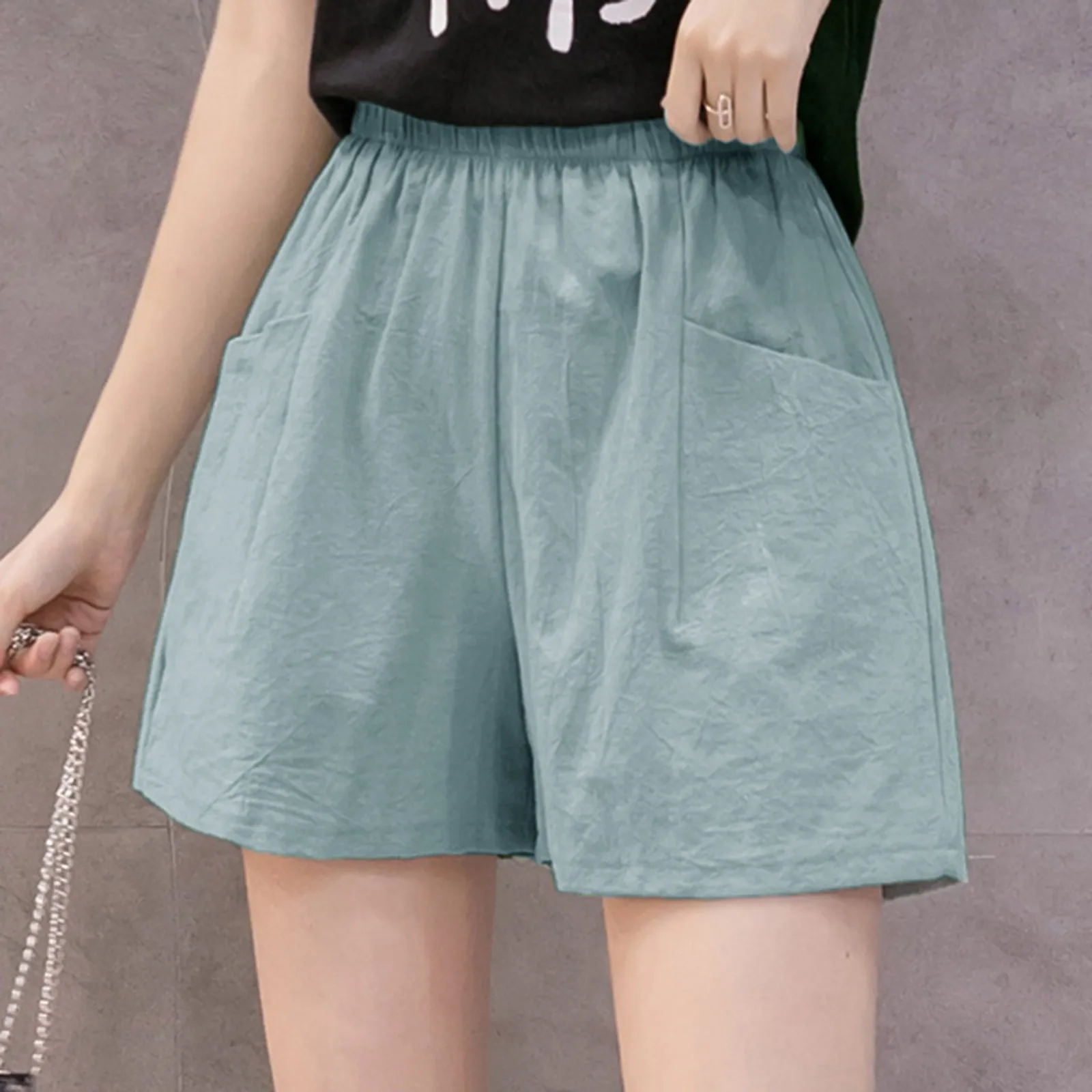 Womens Summer High Leg Waist Casual Wide Thin Shorts Solid Color Loose Women's Pants Biker Shorts
Womens Summer High Leg Waist Casual Wide Thin Shorts Solid Color Loose Women's Pants Biker Shorts