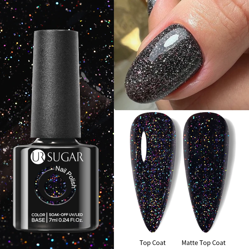 UR SUGAR 7ml Glass Bottle Laser Glitter Gel Nail Polish Shiny Sequins Semi Permanent Nail Art Manicure Soak Off LED UV Varnishes
UR SUGAR 7ml Glass Bottle Laser Glitter Gel Nail Polish Shiny Sequins Semi Permanent Nail Art Manicure Soak Off LED UV Varnishes