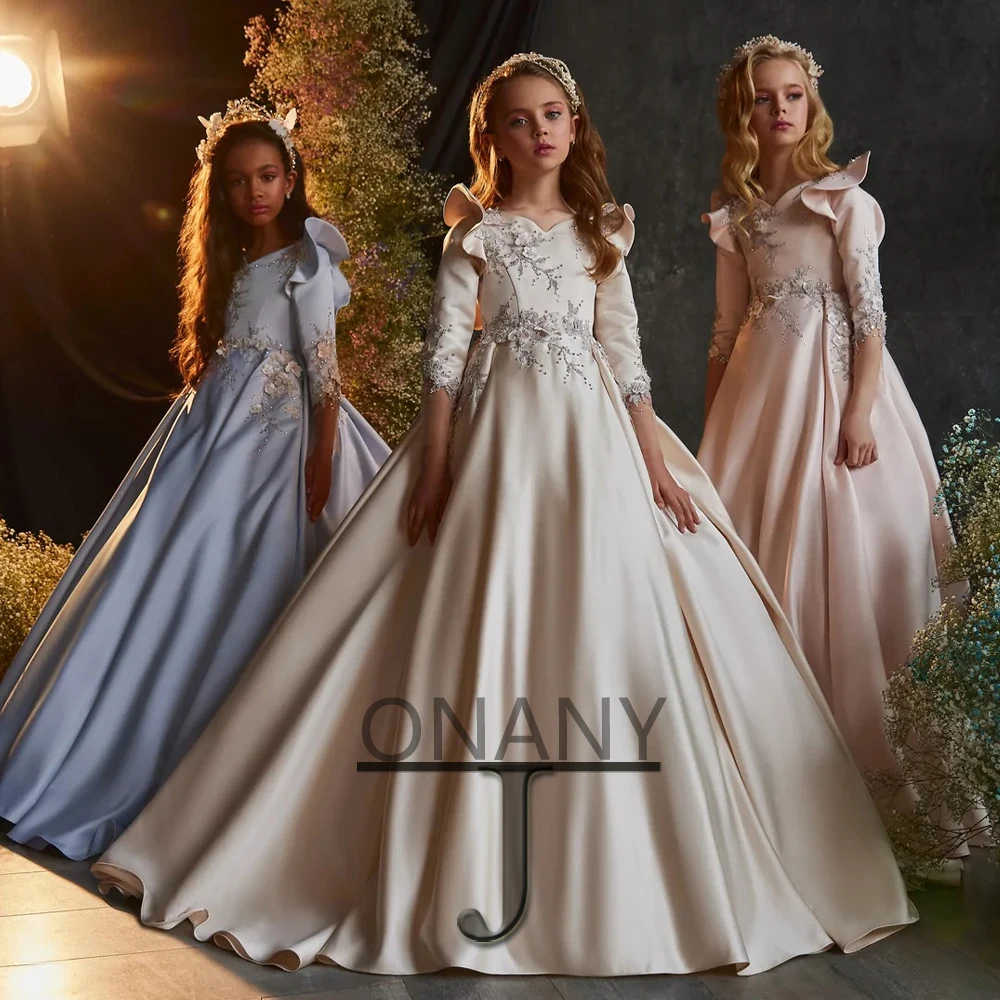 JONANY Geogeous Flower Girl Dress Long Sleeves Fashion Custom Made Birthday Pageant Communion Robe De Demoiselle Wedding Party
JONANY Geogeous Flower Girl Dress Long Sleeves Fashion Custom Made Birthday Pageant Communion Robe De Demoiselle Wedding Party