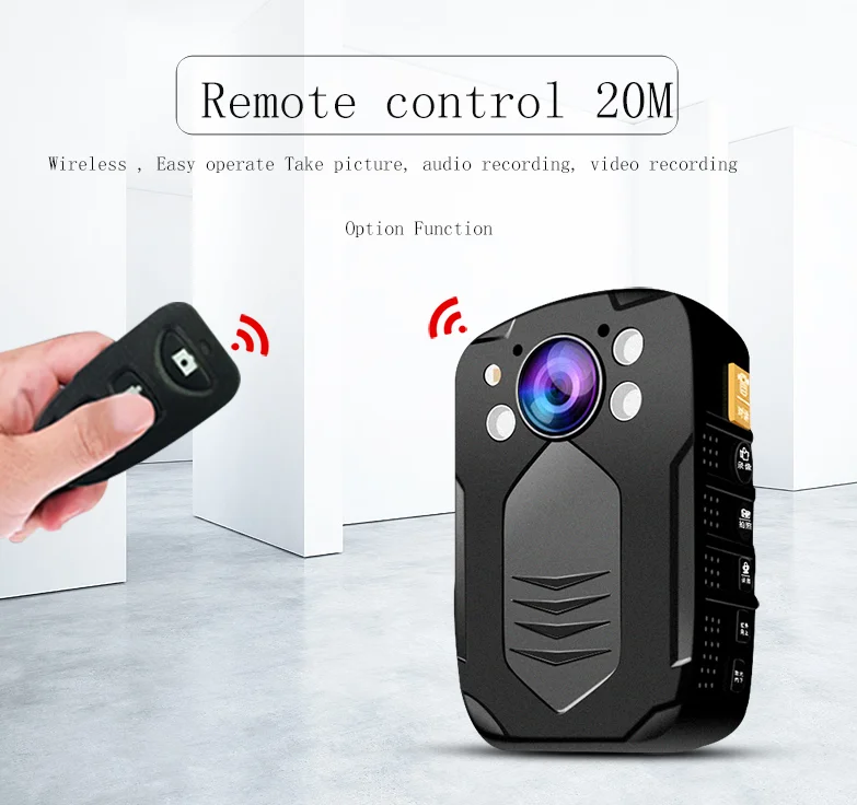 1080P Body Worn Camera AP WIFI + GPS +Remote control +External Camera Built in 4000MAh Battery Video Recording Camera
1080P Body Worn Camera AP WIFI + GPS +Remote control +External Camera Built in 4000MAh Battery Video Recording Camera