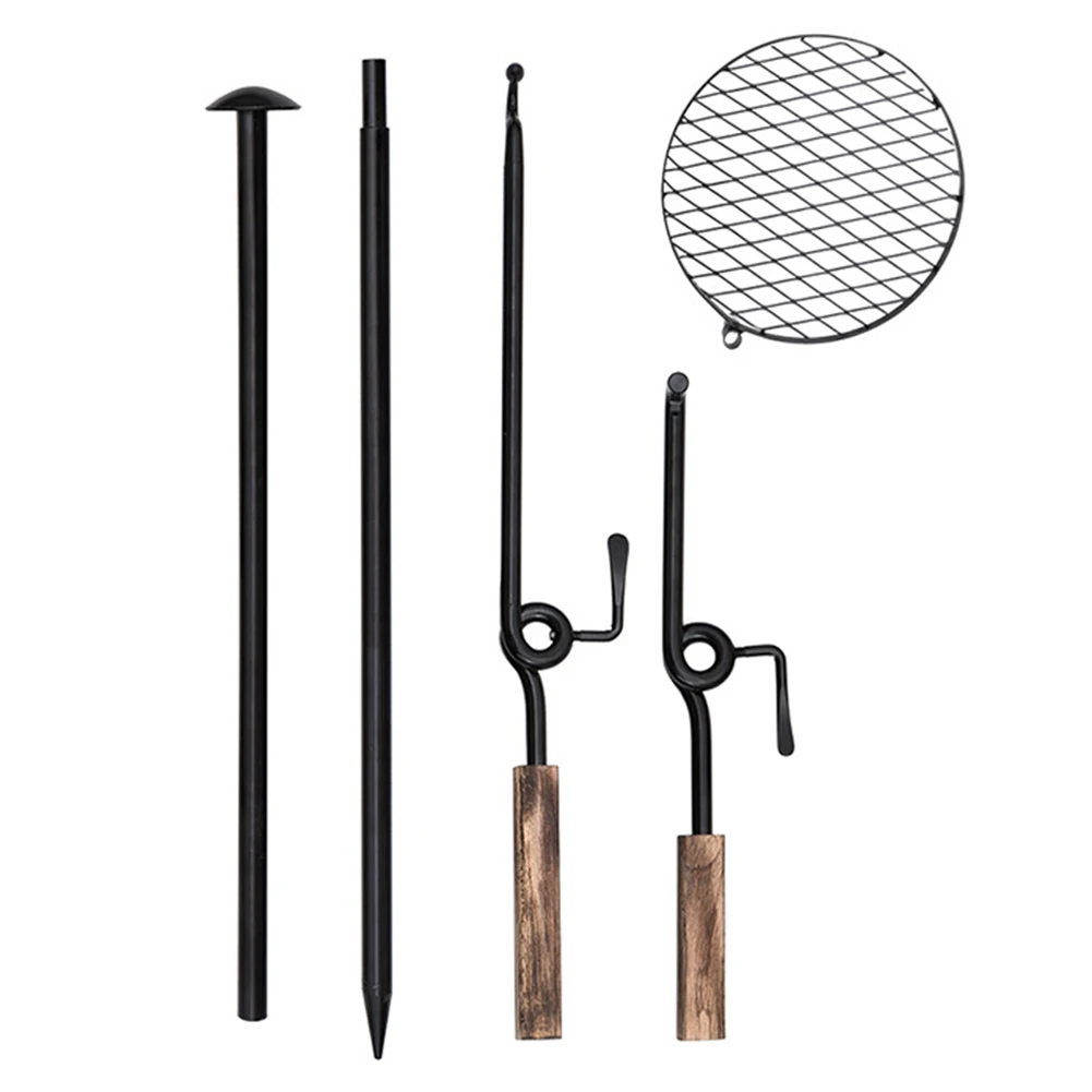 Cast Iron BBQ Grill With Rotating Stand With A Grilling Net And A Hanging Hook Camping Supplies For Outdoor Cooking And Camping
Cast Iron BBQ Grill With Rotating Stand With A Grilling Net And A Hanging Hook Camping Supplies For Outdoor Cooking And Camping
