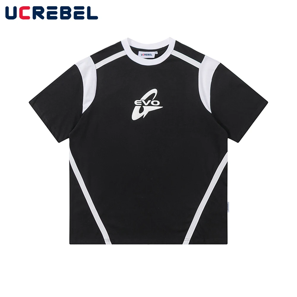 Streetwear Webbing Spliced Short Sleeve Mens Summer Loose Crew Neck Print Casual T-shirt Top
Streetwear Webbing Spliced Short Sleeve Mens Summer Loose Crew Neck Print Casual T-shirt Top