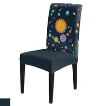 Delayering Universe Dining Chair Cover 4/6/8PCS Spandex Elastic Chair Slipcover Case for Wedding Hotel Banquet Dining Room