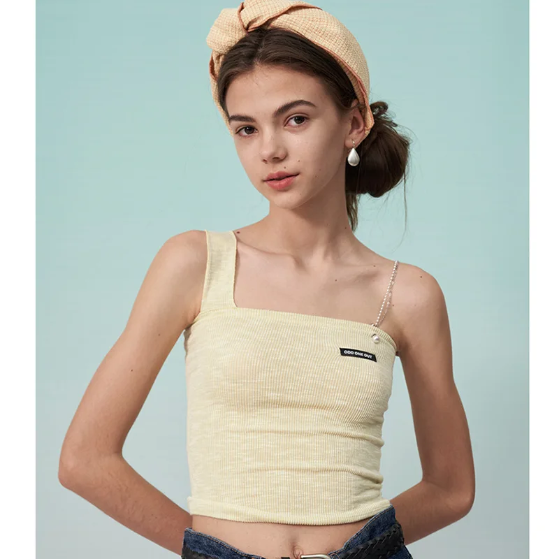 Sexy Backless Halter with Summer Ladies New Yellow Small Fresh Vest Slim Chain Short Style Outside The Navel To Wear Bottom Top
Sexy Backless Halter with Summer Ladies New Yellow Small Fresh Vest Slim Chain Short Style Outside The Navel To Wear Bottom Top