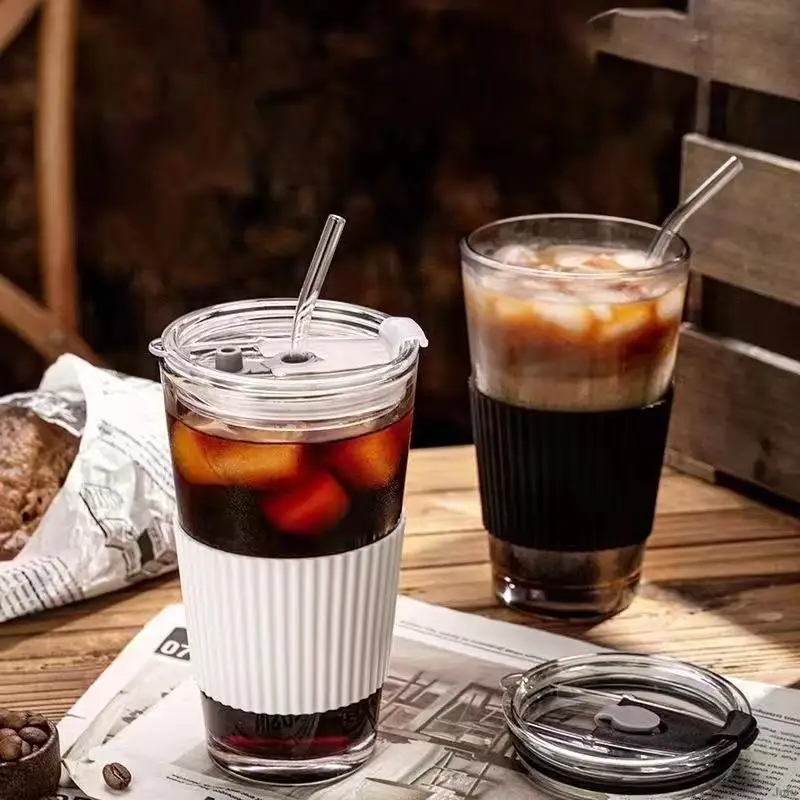 Glass Cup With Lid And Straw Heat Resistant Cup Cover Double Bottom Glass Drinkware Travel Office Sealed Reusable Coffee Cup
Glass Cup With Lid And Straw Heat Resistant Cup Cover Double Bottom Glass Drinkware Travel Office Sealed Reusable Coffee Cup