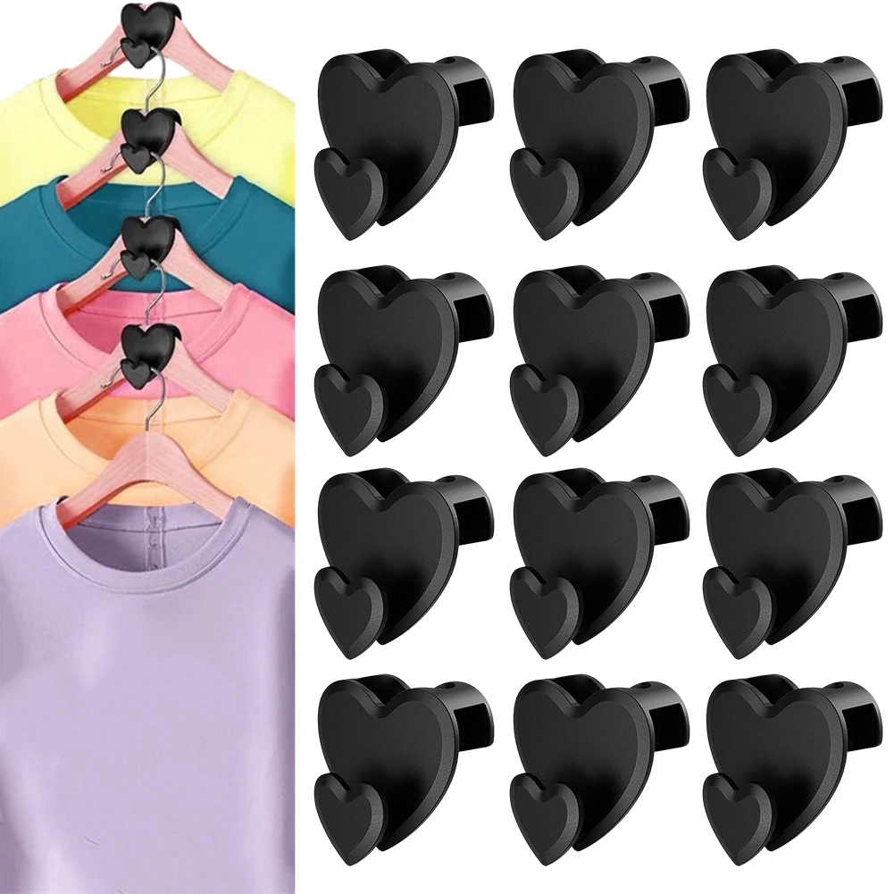 12/18/24pcs Hanger Hook Heart Shape Hook For Hangers Clothes Hanger Connector Hooks Space Saving For Organizer Closet
12/18/24pcs Hanger Hook Heart Shape Hook For Hangers Clothes Hanger Connector Hooks Space Saving For Organizer Closet