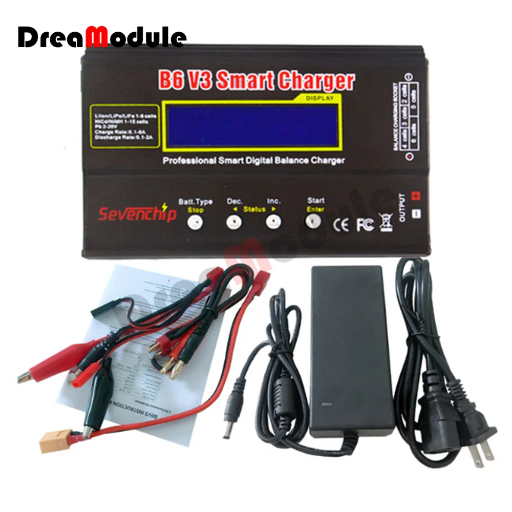 iMAX B6 V3 80W 6A Battery Charger LiHv Lipo NiMh Li-ion Ni-Cd Digital RC Charger Lipro Balance Charger Discharger 12V 6A Adapter
iMAX B6 V3 80W 6A Battery Charger LiHv Lipo NiMh Li-ion Ni-Cd Digital RC Charger Lipro Balance Charger Discharger 12V 6A Adapter