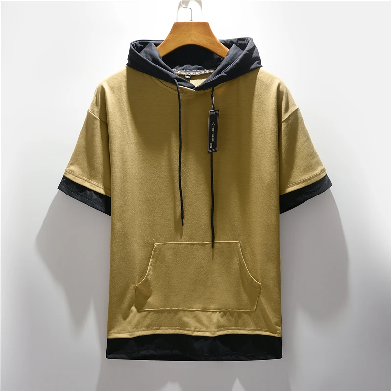 2023 Harajuku Hooded T-shirts Men Color Block Patchwork Tshirt Summer Hip Hop Sweatshirt Streetwear Male Tops Tees Cotton Blouse
2023 Harajuku Hooded T-shirts Men Color Block Patchwork Tshirt Summer Hip Hop Sweatshirt Streetwear Male Tops Tees Cotton Blouse
