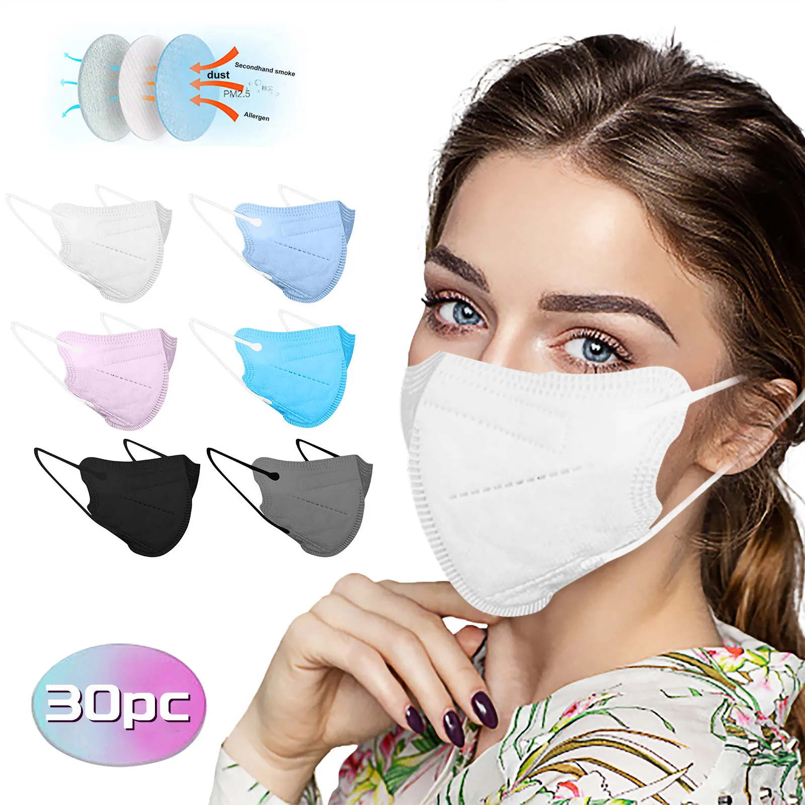 20 шт., одноразовая пятислойная маска для лица с принтом для взрослых
20 шт., одноразовая пятислойная маска для лица с принтом для взрослых