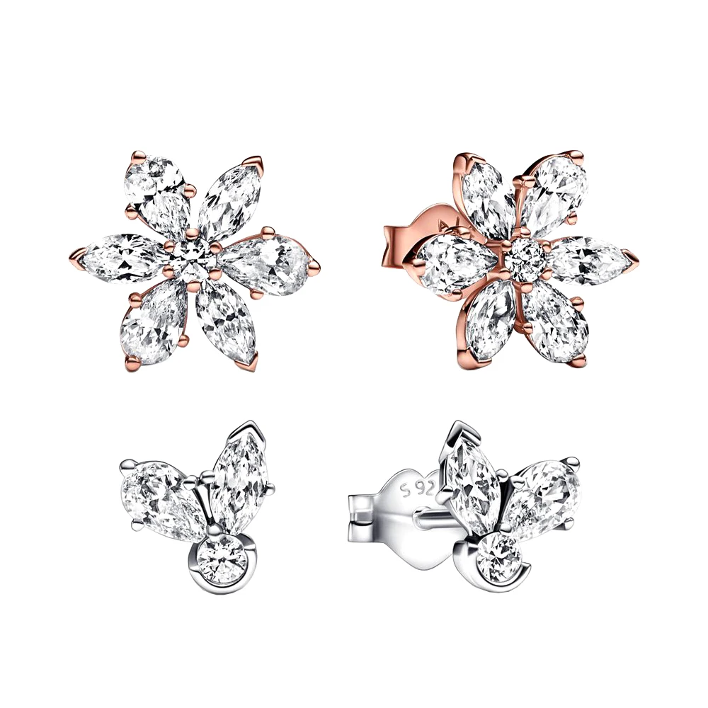 925 Silver Sparkling Herbarium Cluster Stud Earrings fit Pandora Original Jewelry for Women Birthday Gifts
925 Silver Sparkling Herbarium Cluster Stud Earrings fit Pandora Original Jewelry for Women Birthday Gifts