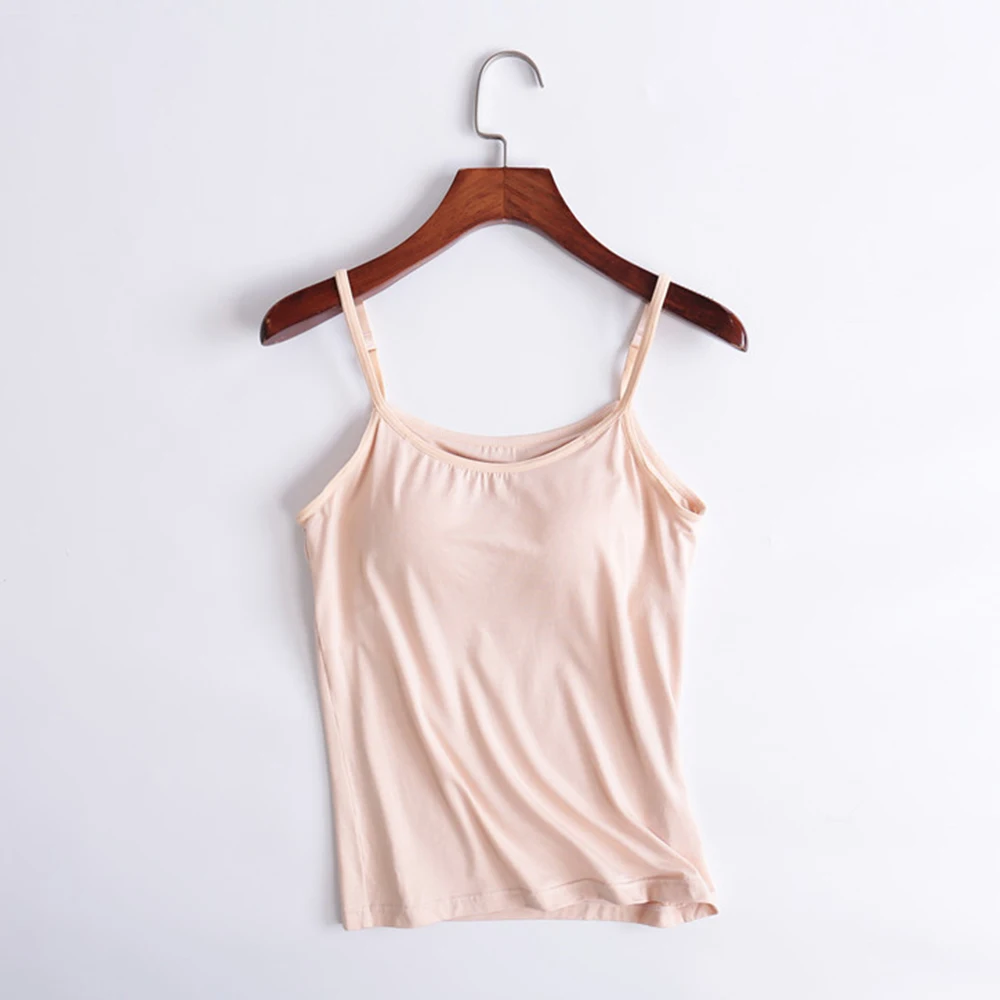 Women's Camisole Tops with Built in Bra Neck Vest Padded Slim Fit Tank Tops Summer Tank Tops Sexy Underwear Modal Cotton Newly
Women's Camisole Tops with Built in Bra Neck Vest Padded Slim Fit Tank Tops Summer Tank Tops Sexy Underwear Modal Cotton Newly