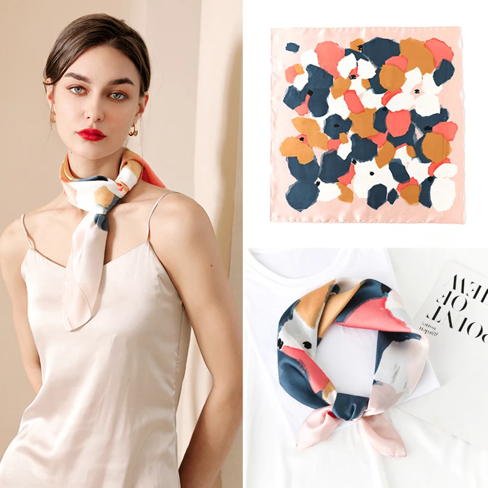 Silk Scarfs Women Small Square Scarf Breathable Lightweight Neckerchief Printed Headscraf 58 x 58cm D58-1
Silk Scarfs Women Small Square Scarf Breathable Lightweight Neckerchief Printed Headscraf 58 x 58cm D58-1