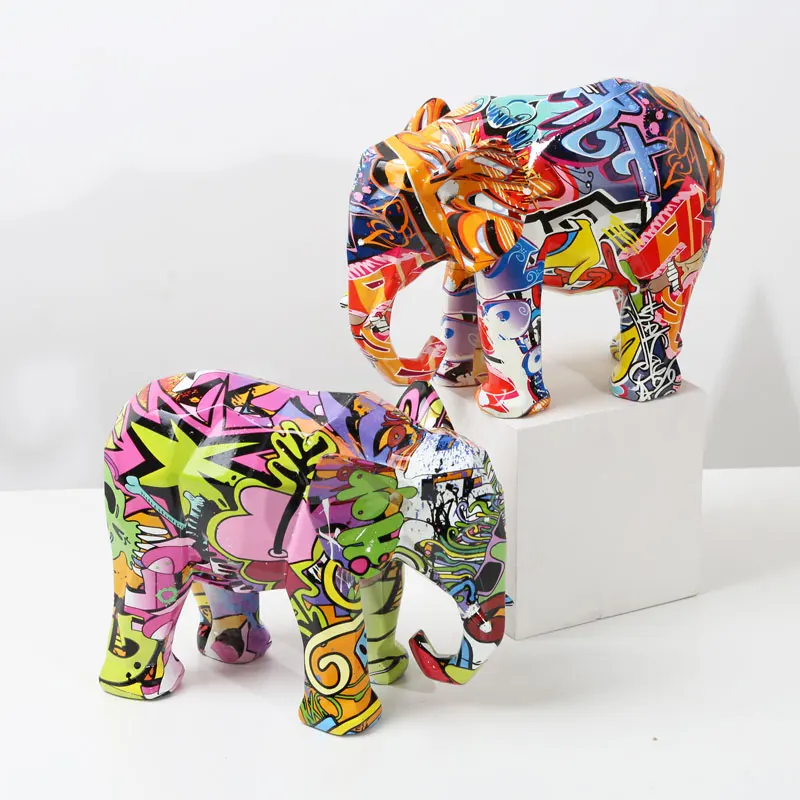 Creative Home Graffiti Simple Living Room Geometry Elephant Decorations Entrance Wine Cabinet Office Decorations Resin Crafts
Creative Home Graffiti Simple Living Room Geometry Elephant Decorations Entrance Wine Cabinet Office Decorations Resin Crafts