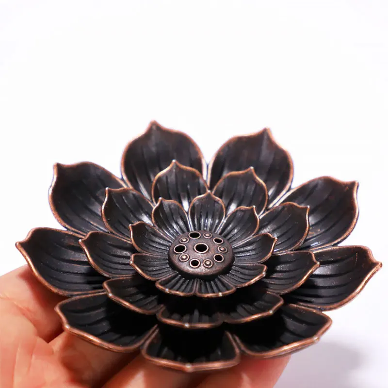 Backflow Stick Incense Holder Home Buddhism Decoration Coil Lotus Censer Incense Burner Bronze Air Vaporizer Home Decor Supplies
Backflow Stick Incense Holder Home Buddhism Decoration Coil Lotus Censer Incense Burner Bronze Air Vaporizer Home Decor Supplies