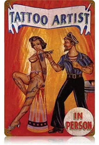 Kexle Tattoo Artist - Pin-Up Girl Metal Tin Sign Wall Art Decor for Living Room Vintage Art Coffee Bar Signs Home Decor Gifts De
Kexle Tattoo Artist - Pin-Up Girl Metal Tin Sign Wall Art Decor for Living Room Vintage Art Coffee Bar Signs Home Decor Gifts De