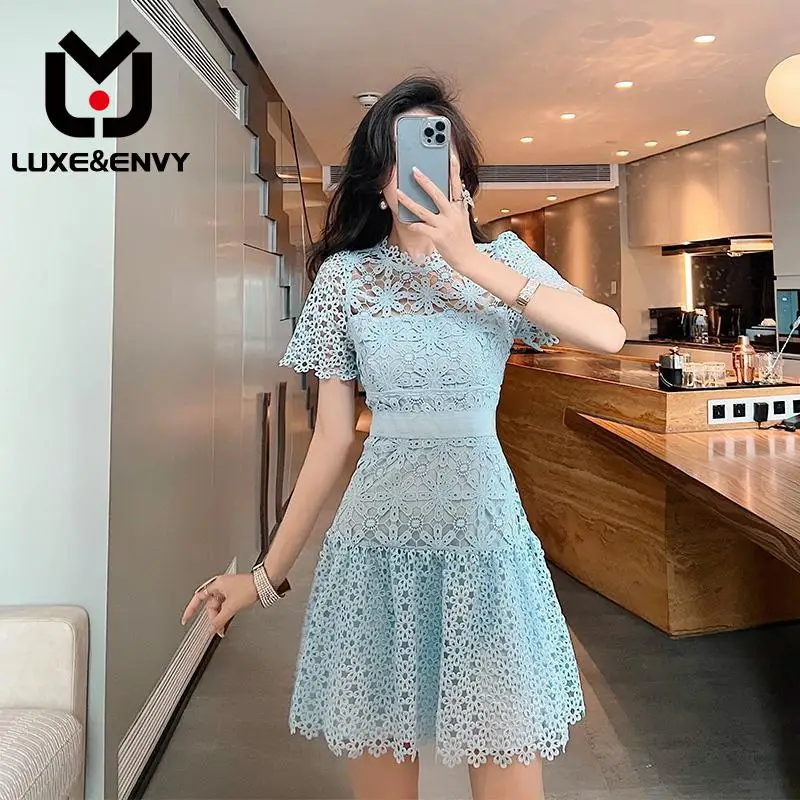 LUXE&ENVY New Heavy Duty Hollow Out Lace Dress High Waist French Small Fragrance Super Immortal Summer Women's 2023
LUXE&ENVY New Heavy Duty Hollow Out Lace Dress High Waist French Small Fragrance Super Immortal Summer Women's 2023