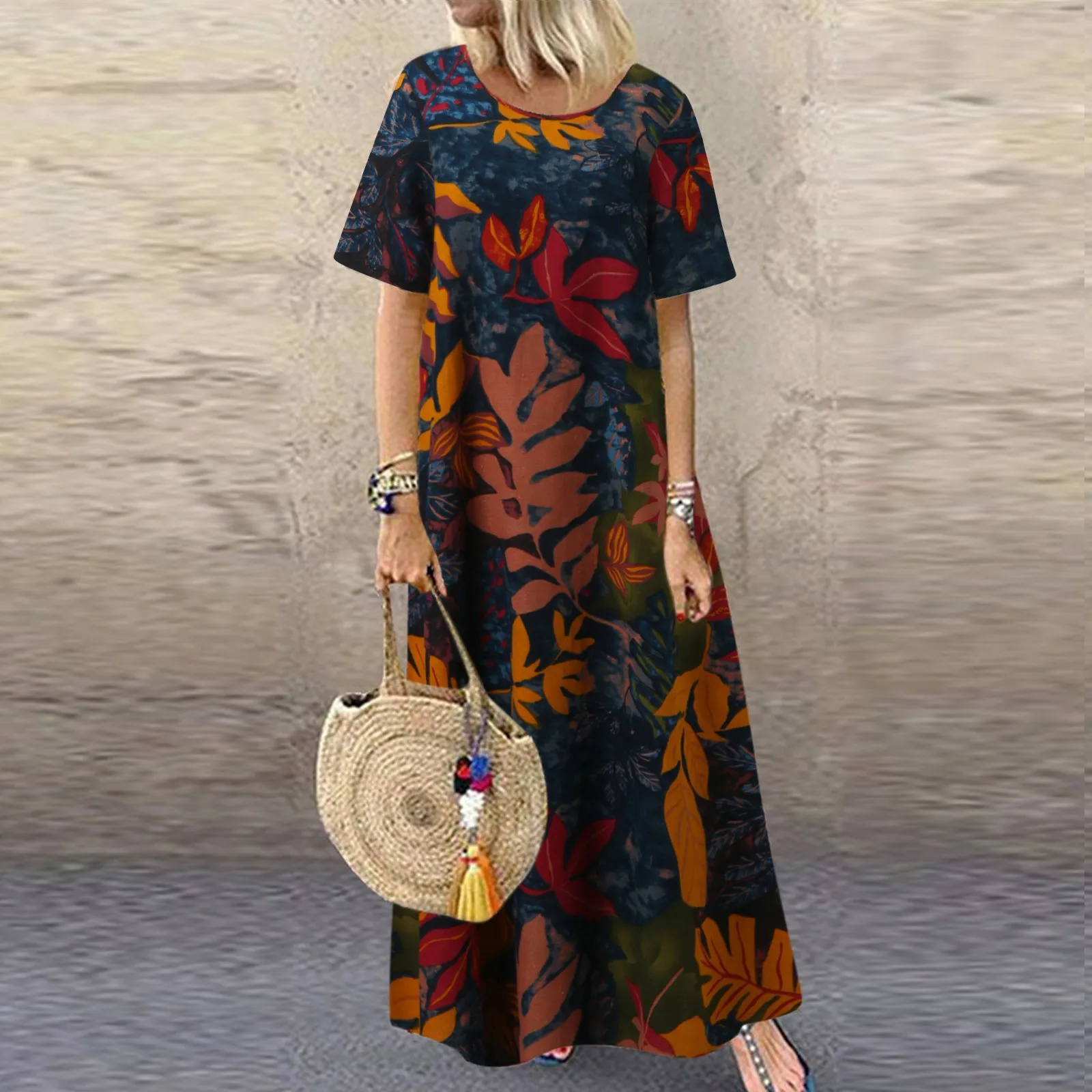 Women Vintage Flowers Print O Neck Short Sleeve Short Dinner Dresses for Women Evening Womens House Dress Maxi Petite Dress
Women Vintage Flowers Print O Neck Short Sleeve Short Dinner Dresses for Women Evening Womens House Dress Maxi Petite Dress