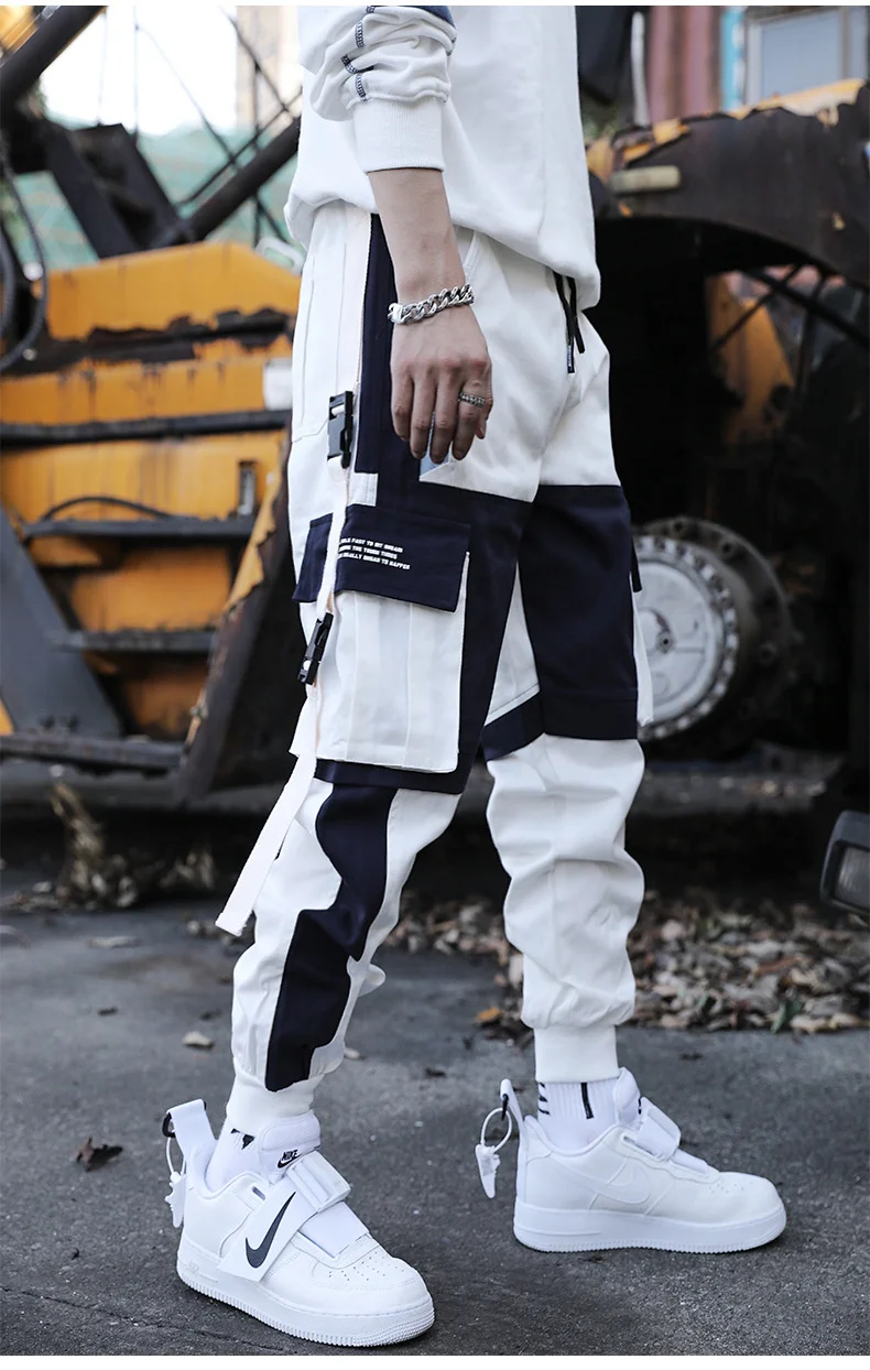 Thin Streetwear Casual Pants Men Ribbons Harem Jogging Pants Male Slim Fit Spring Cargo Pants Multi-Pockets Women Trouser K17
Thin Streetwear Casual Pants Men Ribbons Harem Jogging Pants Male Slim Fit Spring Cargo Pants Multi-Pockets Women Trouser K17