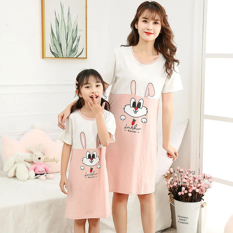 Skirt Nightdress Homewear Children's Clothing Short Sleeve Clothes Parent-Child Wear Nightgown Girls Pajamas Pajama Dress
Skirt Nightdress Homewear Children's Clothing Short Sleeve Clothes Parent-Child Wear Nightgown Girls Pajamas Pajama Dress