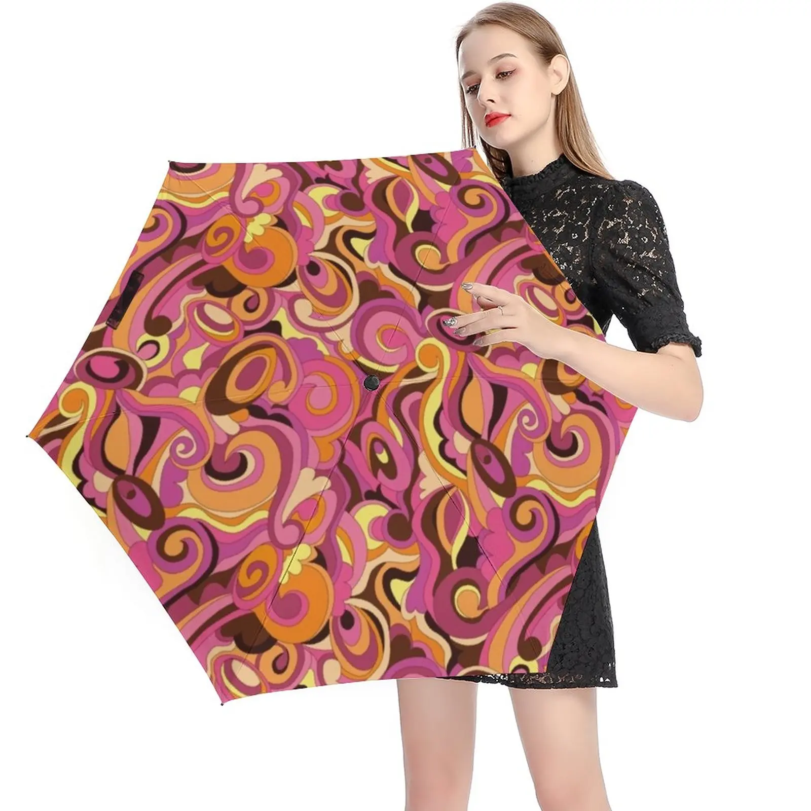 Psychedelic Dream 5 Fold 6 Ribs Umbrella Colorful Liquid Print Portable Pocket Umbrella Wind Proof Umbrellas for Men Women
Psychedelic Dream 5 Fold 6 Ribs Umbrella Colorful Liquid Print Portable Pocket Umbrella Wind Proof Umbrellas for Men Women