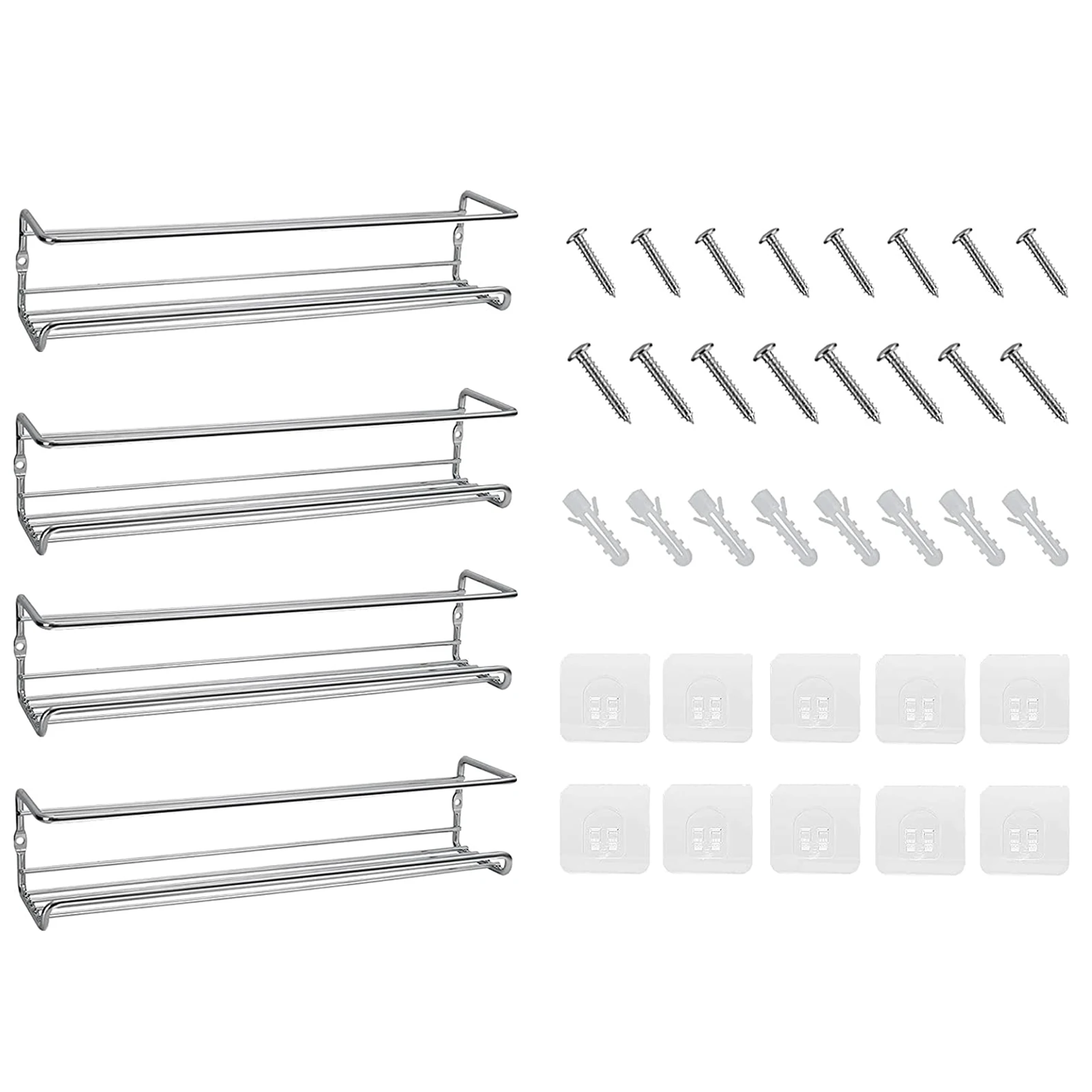 4pcs Wall Mount Spice Rack Wall Mount Floating Shelves Storage Rack Kitchen Shelf Organizer Rack For Kitchen Cabinet Cupboard
4pcs Wall Mount Spice Rack Wall Mount Floating Shelves Storage Rack Kitchen Shelf Organizer Rack For Kitchen Cabinet Cupboard