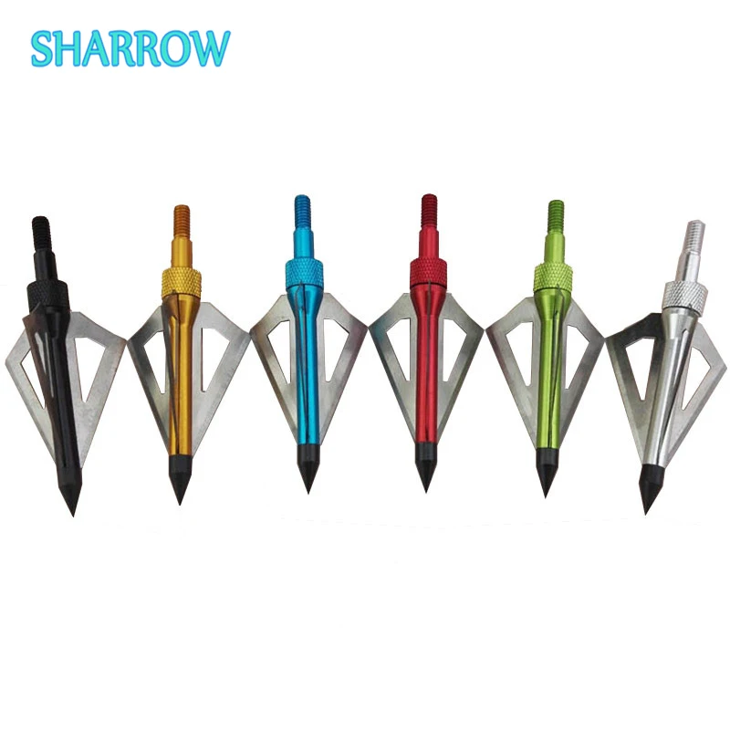 6pcs Hunting Broadheads 100 Grain Archery Point Tips Arrowhead 3 Blades Arrow for Outdoor Sports Hunting Shooting Accessories 
6pcs Hunting Broadheads 100 Grain Archery Point Tips Arrowhead 3 Blades Arrow for Outdoor Sports Hunting Shooting Accessories