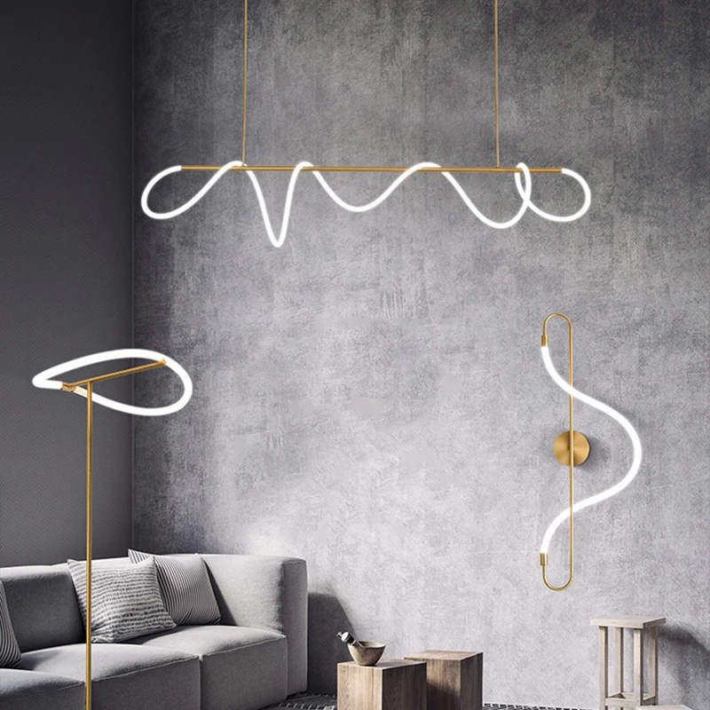 Modern Line LED Pendant Lights Nordic Kitchen Dining Room Decoration Ceiling Chandelier Lighting Loft Coffee Store Pendent Lamp
Modern Line LED Pendant Lights Nordic Kitchen Dining Room Decoration Ceiling Chandelier Lighting Loft Coffee Store Pendent Lamp