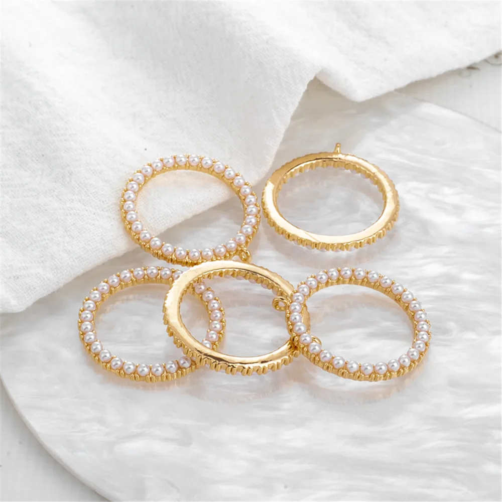 14k gold color 22MM circle pendant inlaid with pearl circle pendant diy bracelet necklace earrings
14k gold color 22MM circle pendant inlaid with pearl circle pendant diy bracelet necklace earrings