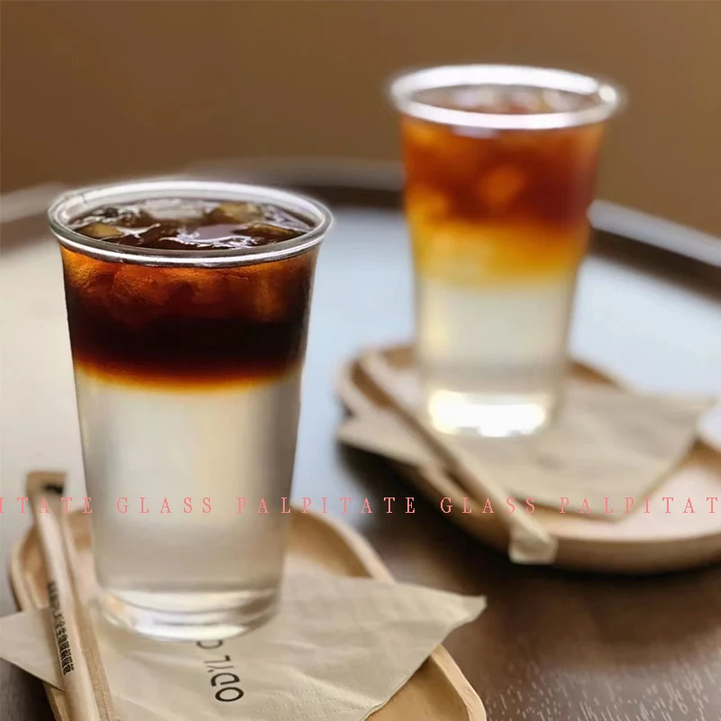 PALPITATE Coffee Cold Drink Mug Korean Ins Large Capacity Transparent Glass Simple Household Water Cup Bubble Water Juice Cup
PALPITATE Coffee Cold Drink Mug Korean Ins Large Capacity Transparent Glass Simple Household Water Cup Bubble Water Juice Cup