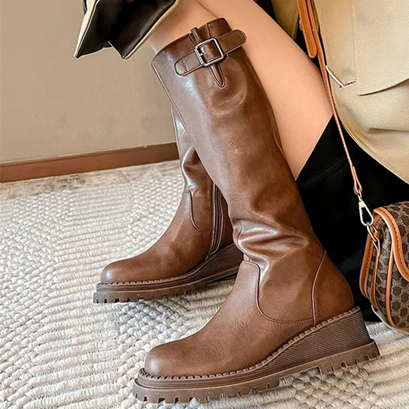 AnmaiRon Autumn Winter Concise Fashion Women Knee High Boots Genuine Leather Slim Long Stretch Boots Thick Heels Shoes Woman New
AnmaiRon Autumn Winter Concise Fashion Women Knee High Boots Genuine Leather Slim Long Stretch Boots Thick Heels Shoes Woman New