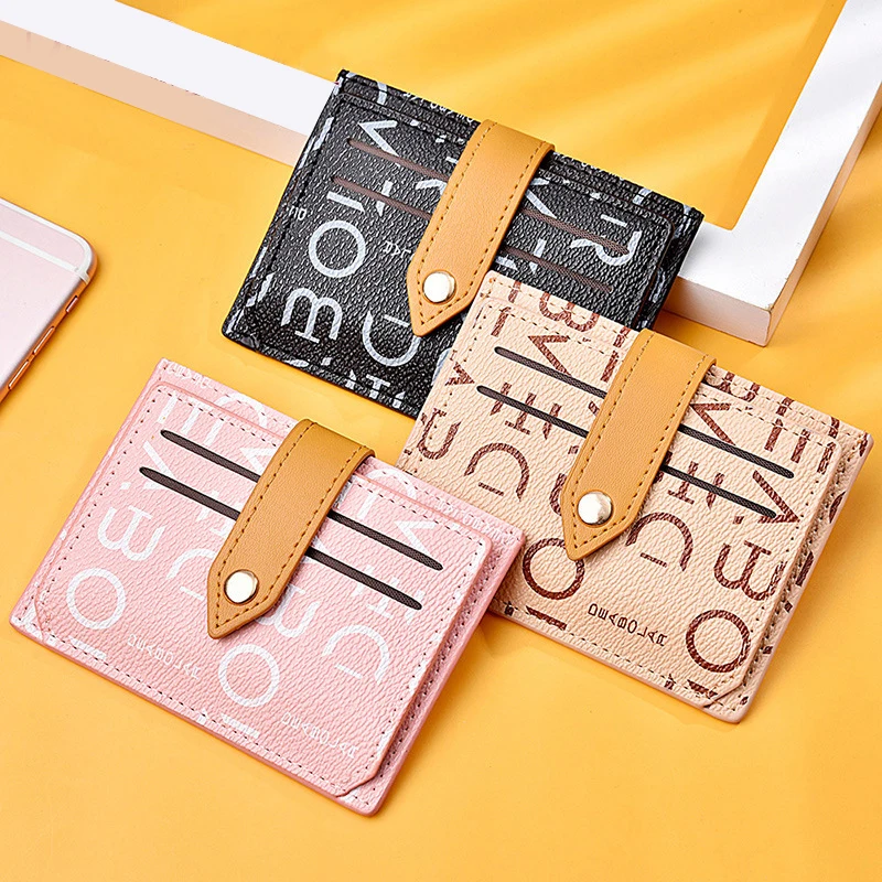 Ladies Print Buckle Card Holder PU Credit Card Storage Fashionable Lychee Pattern Elegant Slim Fit Simple Short Wallets
Ladies Print Buckle Card Holder PU Credit Card Storage Fashionable Lychee Pattern Elegant Slim Fit Simple Short Wallets