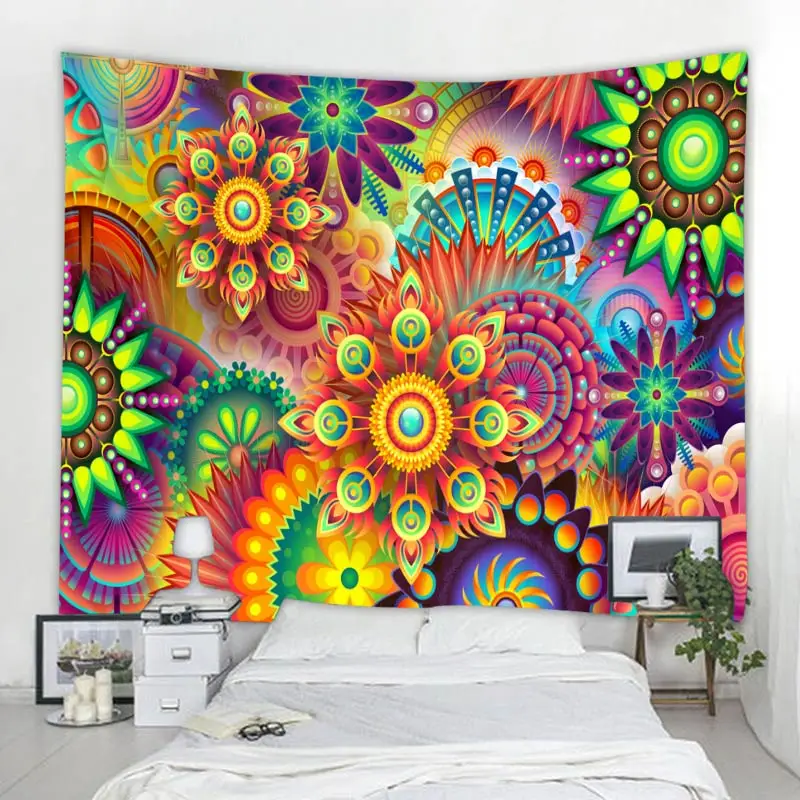 Colored Geometric Petals Indian Tapestry Bohemian Mandala Tapestry Wall Hanging Sandy Beach Picnic Tapestry
Colored Geometric Petals Indian Tapestry Bohemian Mandala Tapestry Wall Hanging Sandy Beach Picnic Tapestry