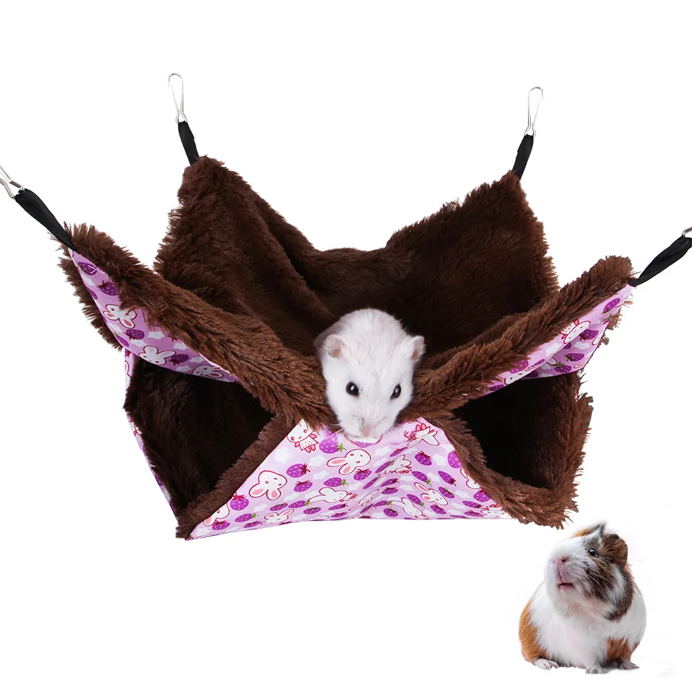 Plush Hamster Hammock Double-layer Thicken Warm Sleeping Bag Guinea Pig Accessories Rabbit Hamster Cages Pet Bed Hanging Nest
Plush Hamster Hammock Double-layer Thicken Warm Sleeping Bag Guinea Pig Accessories Rabbit Hamster Cages Pet Bed Hanging Nest