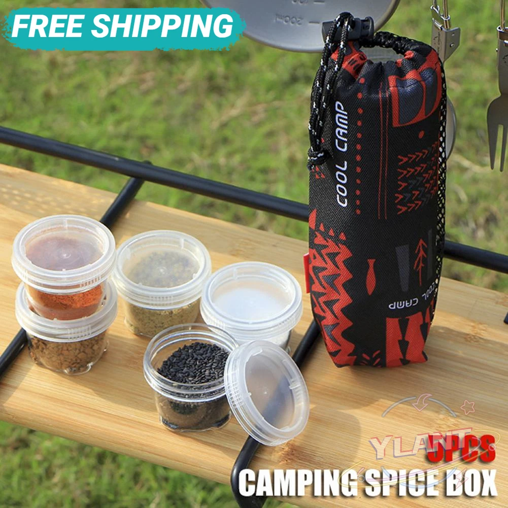 YLANT 5pcs Transparent Seasoning Box Portable Spice Jars Set Spice Pots Storage Container Camping Spice Storage Box With Bag
YLANT 5pcs Transparent Seasoning Box Portable Spice Jars Set Spice Pots Storage Container Camping Spice Storage Box With Bag