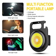 Multifunctional Light Mini LED Flashlight Keychain Light USB Rechargeable Waterproof Lamp 5 Light Modes Super Bright Torch