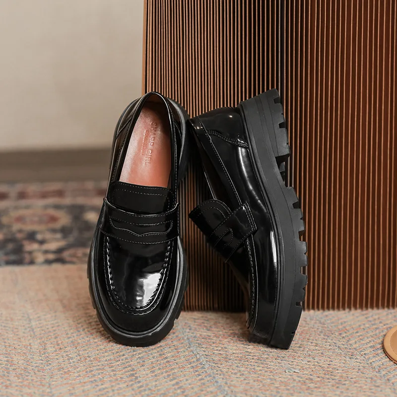 Womens Loafers Shoes Clogs Platform Round Toe Oxfords British Style Casual Female Sneakers Flats Slip-on Creepers New Retro Leat
Womens Loafers Shoes Clogs Platform Round Toe Oxfords British Style Casual Female Sneakers Flats Slip-on Creepers New Retro Leat