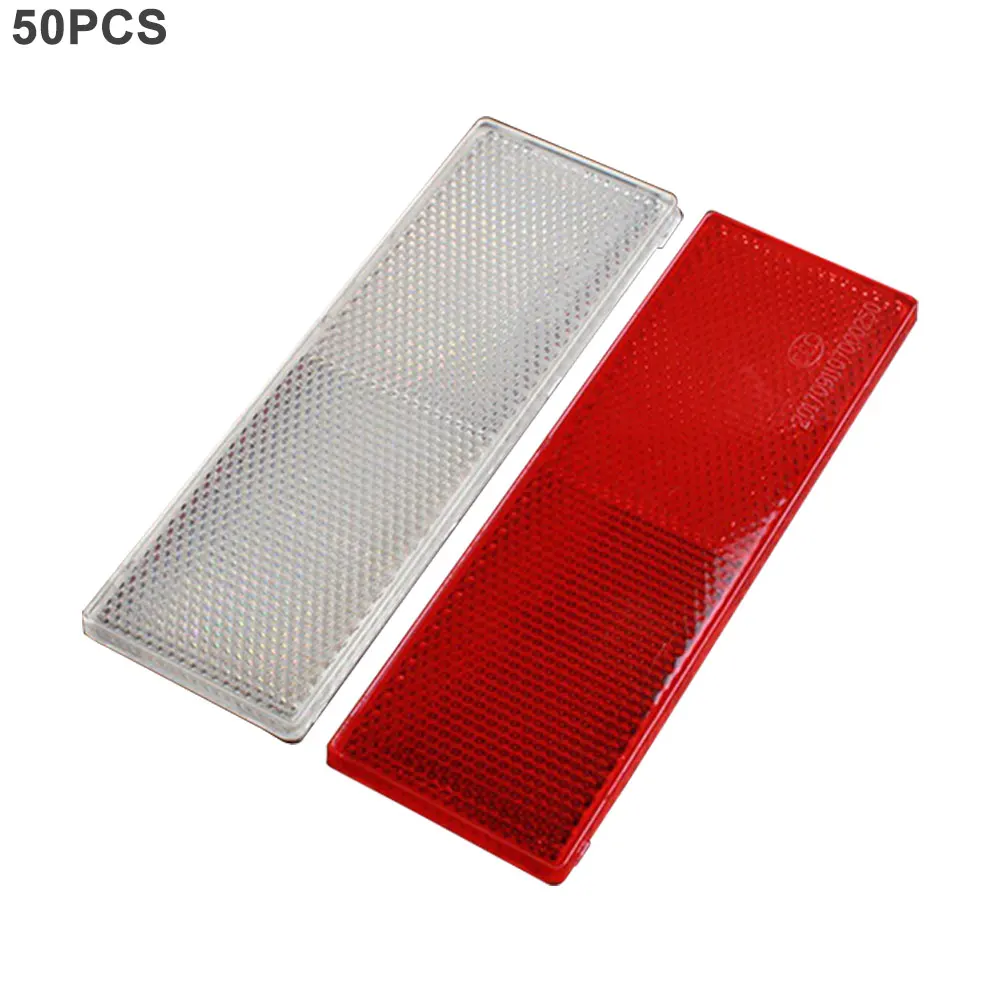 50pcs For Truck Trailer Self Adhesive Car Reflector Sticker Universal Strips Caravan Side Marker Decals White Rectangular
50pcs For Truck Trailer Self Adhesive Car Reflector Sticker Universal Strips Caravan Side Marker Decals White Rectangular