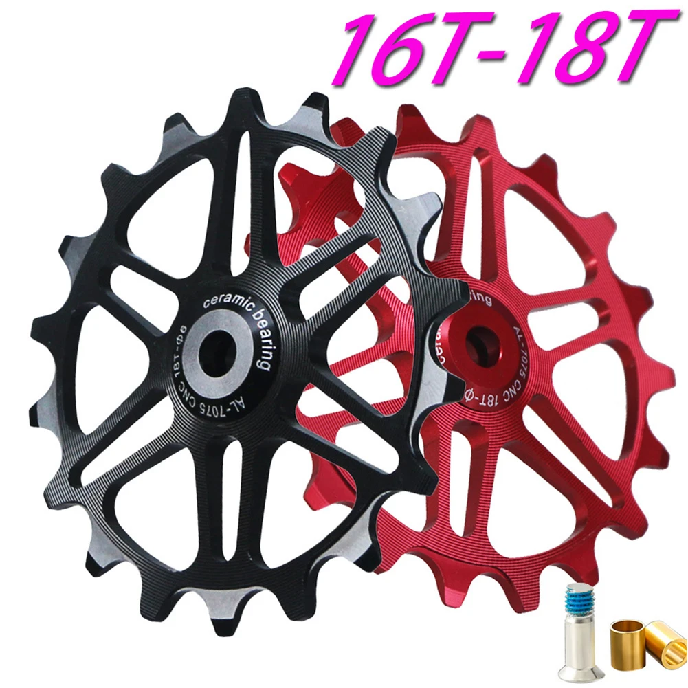 Bicycle Ceramic Bearing Jockey Wheel Hot Sale 16/18T Bike Derailleur Narrow Wide Pulley 68/77mm Jockey Wheel Replacement Parts
Bicycle Ceramic Bearing Jockey Wheel Hot Sale 16/18T Bike Derailleur Narrow Wide Pulley 68/77mm Jockey Wheel Replacement Parts