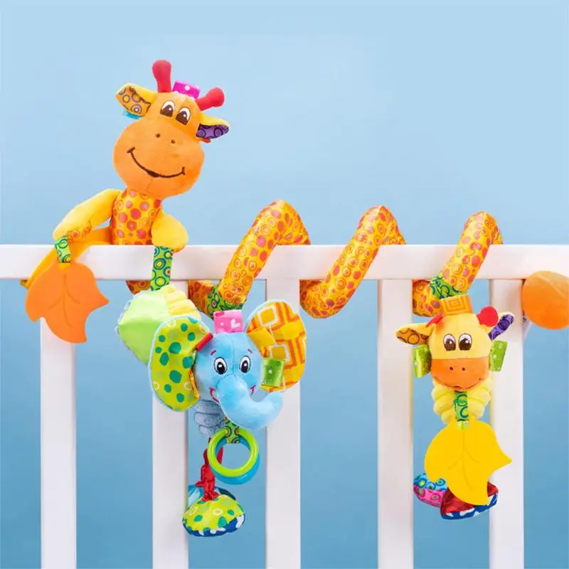 

Baby Car Seat Toy Montessori Sensory Toys Soft Stuffed Animal Giraffe Elephant Doll Plush Toy Baby Stroller Crib Hanging Pendant