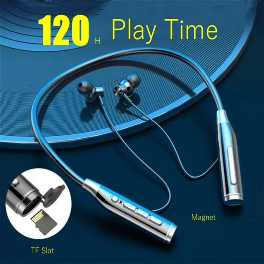 Neck Band 120 Hours Long Play Time Headphones Hifi Headset Bluetooth 5.1 Earphones Waterproof With Magnet Earbuds And Tf Slot
Neck Band 120 Hours Long Play Time Headphones Hifi Headset Bluetooth 5.1 Earphones Waterproof With Magnet Earbuds And Tf Slot