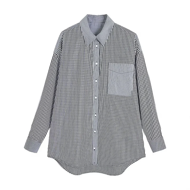 Female Clothing Striped Shirt Women Blouse Fashion Long Sleeve Top Button Turn-down Collar Chic Ladies Blouses
Female Clothing Striped Shirt Women Blouse Fashion Long Sleeve Top Button Turn-down Collar Chic Ladies Blouses