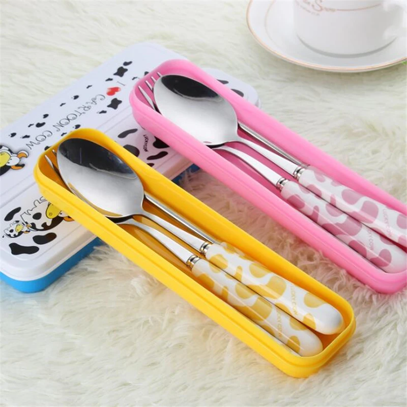 Baby Kids Cute Fork Spoon Cutlery Set Cartoon Ceramic Handle Stainless Steel Children Chopsticks Fork Cutlery Portable Tableware
Baby Kids Cute Fork Spoon Cutlery Set Cartoon Ceramic Handle Stainless Steel Children Chopsticks Fork Cutlery Portable Tableware