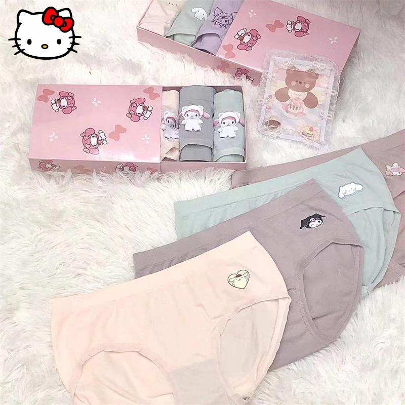 Sanrio HelloKitty MyMelody Underwear Kawaii Anime Comfortable Breathable Lace Bow Sexy Slim Female Student Thin Underwear Gift
Sanrio HelloKitty MyMelody Underwear Kawaii Anime Comfortable Breathable Lace Bow Sexy Slim Female Student Thin Underwear Gift
