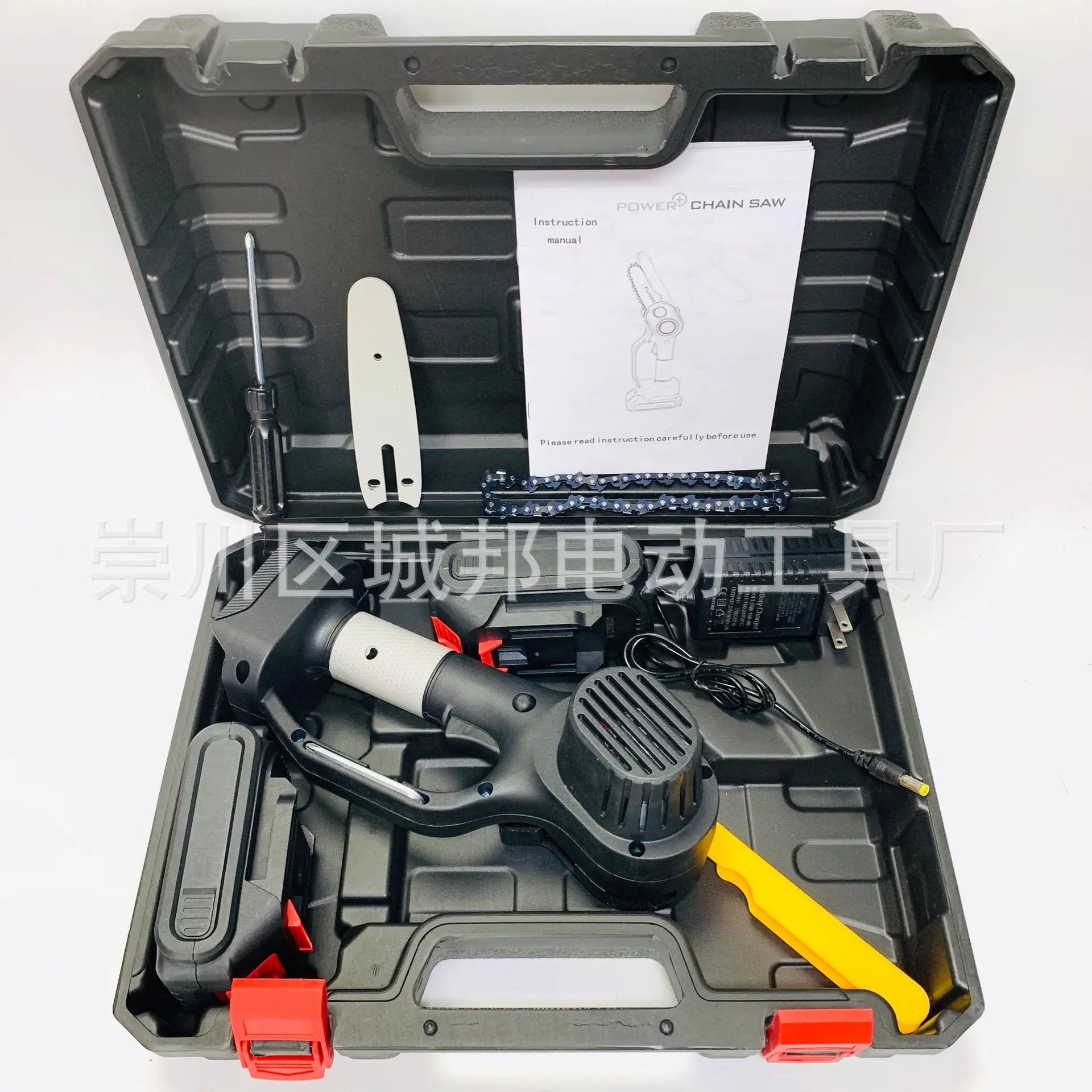Foreign Trade round New 4-Inch Lithium Battery Electric Chain Saw Rechargeable Small Outdoor Wireless Electric Chain Saw
Foreign Trade round New 4-Inch Lithium Battery Electric Chain Saw Rechargeable Small Outdoor Wireless Electric Chain Saw
