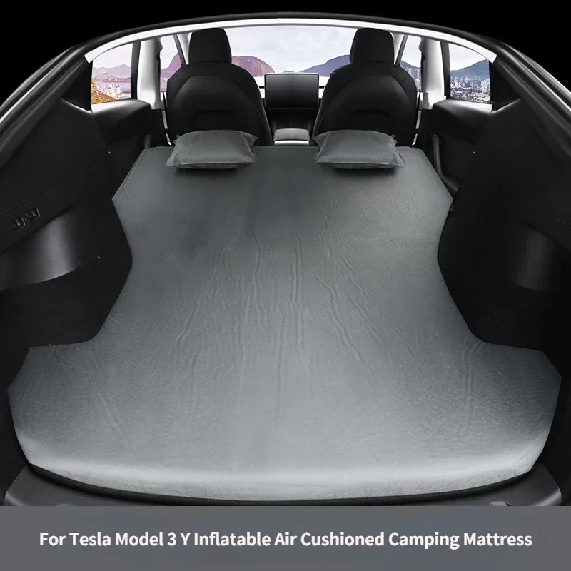 

Надувной матрас для Tesla Model 3, модель Y 2017-2023, надувной матрас для отдыха на открытом воздухе, кемпинга, надувная специальная замшевая ткань, кровать для путешествий на автомобиле