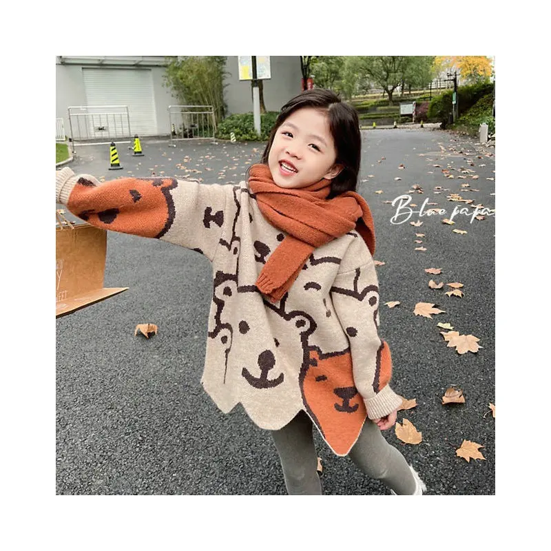 Autumn Kids Knitted Print Panda Sweater For Girls Irregular O Neck Christmas Sweater Toddler Baby Pullover Sweaters Coat 6 8 12
Autumn Kids Knitted Print Panda Sweater For Girls Irregular O Neck Christmas Sweater Toddler Baby Pullover Sweaters Coat 6 8 12