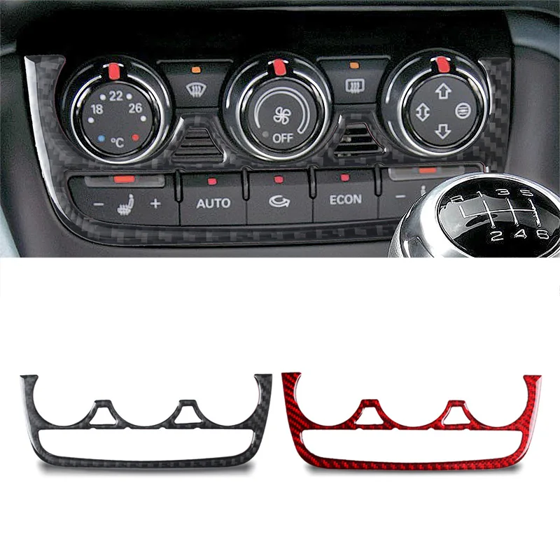 

Car Center Console Air Conditioning Panel Cover Trim Sticker For Audi TT 8N 8J MK123 TTRS 2008-2014 Carbon Fiber accessories