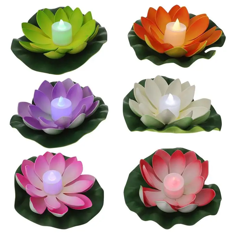 6pcs LED Floating Candle Lotus Shape Practical Replacement Floating Tea Light LED Flameless Candle Electric Flameless Light
6pcs LED Floating Candle Lotus Shape Practical Replacement Floating Tea Light LED Flameless Candle Electric Flameless Light
