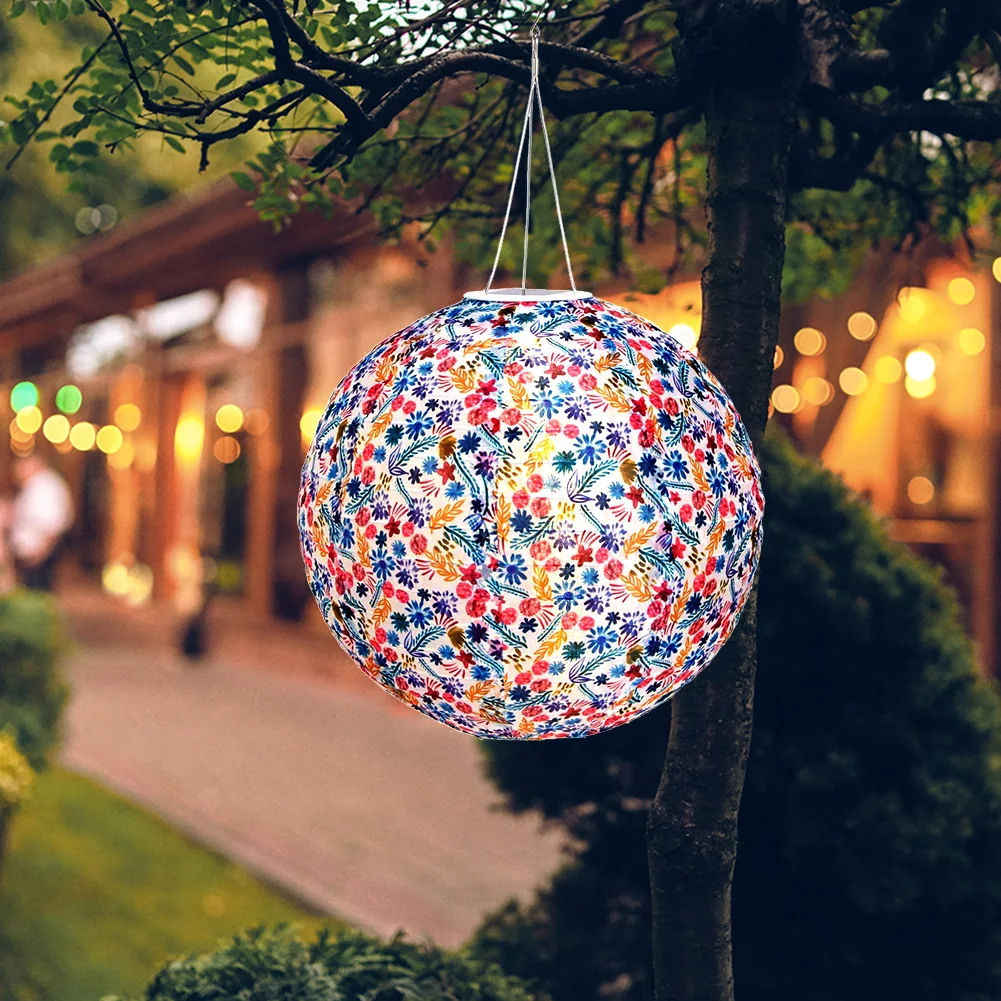 12inch Solar Printed Lantern Chinese Round Hanging Lamp Waterproof Nylon LED Light For Outdoor Garden Party Decoration
12inch Solar Printed Lantern Chinese Round Hanging Lamp Waterproof Nylon LED Light For Outdoor Garden Party Decoration